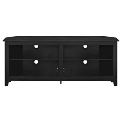 Transitional 4 Cubby Wood Open Storage Corner TV Stand For TVs Up To 65" - Saracina Home -Baxton Studio Shop GUEST 4917b106 5e2a 40e4 8aa2 a4963e7e702d