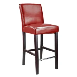 Antonio Bar Height Barstool W/ Bonded Leather Seat - Corliving -Baxton Studio Shop GUEST 491b47ae 699f 4564 947e 9614fc542dd9