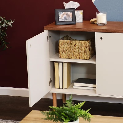 Sunnydaze Decor Sunnydaze Indoor Mid-Century Modern 2-Door Accent Buffet Cabinet With Shelves 10 Sunnydaze Decor Sunnydaze Indoor Mid-Century Modern 2-Door Accent Buffet Cabinet With Shelves - Image 10