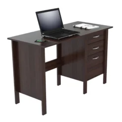 Writing Desk With 3 Drawers Espresso - Inval -Baxton Studio Shop GUEST 4a027175 3638 4e91 9fb7 5e33c37b3649