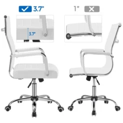 Yaheetech Modern Faux Leather Office Desk Chair -Baxton Studio Shop GUEST 4a3f1c2a 2a25 4f66 a285 648f0a8fcc6d