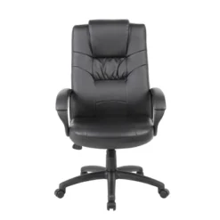 Executive High Back Leatherplus Chair Black - Boss Office Products