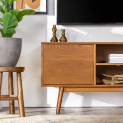 Solid Wood Mid-Century Modern TV Stand For TVs Up To 65" - Saracina Home 19 Solid Wood Mid-Century Modern TV Stand For TVs Up To 65" - Saracina Home -Baxton Studio Shop GUEST 4afdac7b ce07 40a9 92de c6ef5784b45e