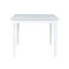 Solid Wood 36" Square Dining Table White - International Concepts