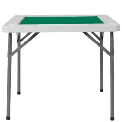 Flash Furniture 34.5" Square 4-Player Folding Card Game Table With Green Playing Surface And Cup Holders -Baxton Studio Shop GUEST 4d67a89c 1b41 40ab ab68 84702a716c8a