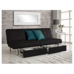 DHP Sola Storage Futon Black - Dorel Home Products -Baxton Studio Shop GUEST 4d6ef49a 6696 476e 9103 ded1e590474c