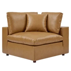 5pc Commix Down Filled Overstuffed Vegan Leather Convertible Sectional Sofa Set Tan - Modway 18 5pc Commix Down Filled Overstuffed Vegan Leather Convertible Sectional Sofa Set Tan - Modway -Baxton Studio Shop GUEST 4da4ddfc 060b 4cda b711 ed188f6538cd