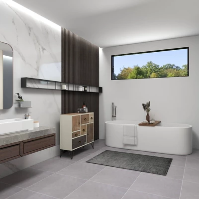 Wood And Metal 7 Drawer Buffet White/Black - Olivia & May 19 Wood And Metal 7 Drawer Buffet White/Black - Olivia & May - Image 19