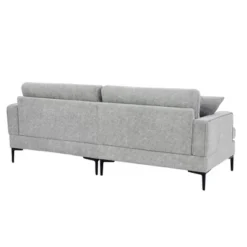 80.7" Modern Upholstered Loveseat Sofa With Metal Legs And 2 Pillows-ModernLuxe -Baxton Studio Shop GUEST 4db6c6de b9b9 406e a653 fae1b3a7cd5f