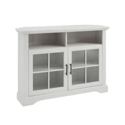 Tasi Traditional Windowpane Corner TV Stand For TVs Up To 50" - Saracina Home -Baxton Studio Shop GUEST 4dfd367f 9718 4988 90c3 98b26cba0043