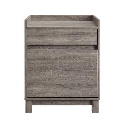 2 Drawers Filing Cabinet Wood/Gray - Linon 2 2 Drawers Filing Cabinet Wood/Gray - Linon - Image 2