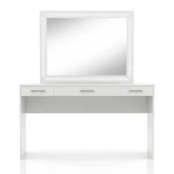 2pc Grayde 3 Drawer Vanity Table And Mirror Set With Led Trim And USB Ports - Luminous White - MiBasics 8 2pc Grayde 3 Drawer Vanity Table And Mirror Set With Led Trim And USB Ports - Luminous White - MiBasics -Baxton Studio Shop GUEST 4e32f4d3 a05d 4e93 91f1 8fcbcdd5cea8