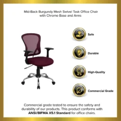 Emma And Oliver Mid-Back Mesh Swivel Task Office Chair With Chrome Base And Arms 27 Emma And Oliver Mid-Back Mesh Swivel Task Office Chair With Chrome Base And Arms -Baxton Studio Shop GUEST 4e4101bf c0da 484c 91e3 a6b6a61168c7