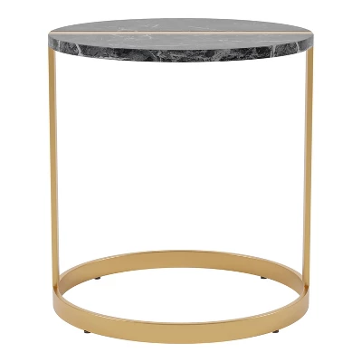 Aldergrove Round Side Table Gold/Black - MiBasics 2 Aldergrove Round Side Table Gold/Black - MiBasics - Image 2