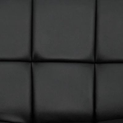 Studio 55D Chrome Swivel Bar Stools 32 3/4" High Set Of 2 Modern Black Faux Leather Adjustable For Kitchen Counter Height Island 2 Studio 55D Chrome Swivel Bar Stools 32 3/4" High Set Of 2 Modern Black Faux Leather Adjustable For Kitchen Counter Height Island - Image 2