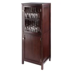 Brooke Cupboard With 1 Glass Door And 1 Cabinet Walnut - Winsome -Baxton Studio Shop GUEST 4f4b1488 ee29 47da a736 71c2b7132ae9