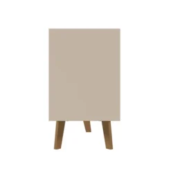 54" Wooden TV Stand For TVs Up To 54" With 1 Sliding Door And 3 Open Compartments Brown/Off White - The Urban Port 13 54" Wooden TV Stand For TVs Up To 54" With 1 Sliding Door And 3 Open Compartments Brown/Off White - The Urban Port -Baxton Studio Shop GUEST 4f553de3 e1dc 4b46 aff2 c9e269e5099a