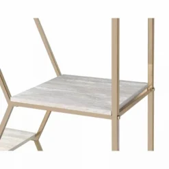 72" Otum 7 Shelf Bookcase Gold - HOMES: Inside + Out -Baxton Studio Shop GUEST 4ff3c077 dae1 4a99 a26b c3b19a4398f2