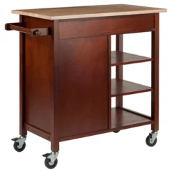 Marissa Kitchen Cart Walnut - Winsome 17 Marissa Kitchen Cart Walnut - Winsome -Baxton Studio Shop GUEST 510be53b 4750 4035 9666 0696ea4aae88