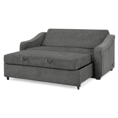Nelson Convertible Futon Queen Sleeper Sofa Gray - Serta 4 Nelson Convertible Futon Queen Sleeper Sofa Gray - Serta - Image 4