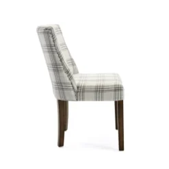 2pk Harman Contemporary Upholstered Plaid Dining Chairs Gray/Light Beige/Brown - Christopher Knight Home -Baxton Studio Shop GUEST 51abdcd1 98ba 4f06 aac9 75ce5b27b4d7