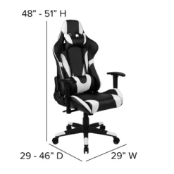 Flash Furniture Gaming Desk And Reclining Gaming Chair Set With Cup Holder, Headphone Hook & 2 Wire Management Holes -Baxton Studio Shop GUEST 51cbffdc e330 46dd 931a 79dec10369f4