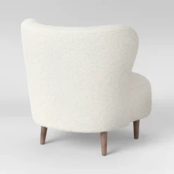 Maxton Modern Faux Sherling Wingback Chair White - Threshold™ -Baxton Studio Shop GUEST 51fa4292 baf8 4dab bb54 e98087186e68