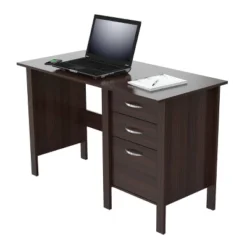 Writing Desk With 3 Drawers Espresso - Inval -Baxton Studio Shop GUEST 5274ed02 3b04 4450 b433 f7cb84e77fb0