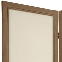 5 1/2 Ft. Tall Open Lattice Fabric Room Divider - Burnt Gray (6 Panels)