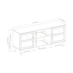 Modern Wood And Glass Door Console TV Stand For TVs Up To 65" - Saracina Home -Baxton Studio Shop GUEST 52e7aa4d e976 48f1 bc3d adce19001125