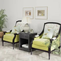 Costway 2PCS Nightstand With Drawer And Shelf Rustic Wooden Bedside Table Bedroom Brown / Natural / Black -Baxton Studio Shop GUEST 530a66da 4d65 48ae b68b e404af4140d6