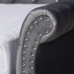 Abbie Velvet Fabric Upholstered Crystal Tufted Daybed With Trundle - Baxton Studio -Baxton Studio Shop GUEST 5375a46e 3ff6 4336 bb6a d7a223b923d9