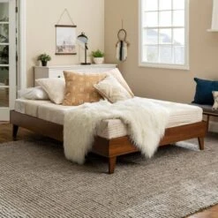 Alice Mid-Century Solid Wood Platform Bed - Saracina Home -Baxton Studio Shop GUEST 53d3aa8f 9ebf 457f 9c71 992c563b37f4