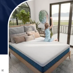 Costway 10'' Jacquard Hybrid Mattress Plush Gel Infused Memory Foam Bamboo Charcoal QueenFull -Baxton Studio Shop GUEST 53f53eea 5c0a 41df 8570 3802ce80a2f8