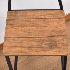 HOMCOM 5 PC Modern Counter Height Bar Table Set Compact Kitchen Table 4 Chairs Set With Footrest, Metal Legs -Baxton Studio Shop GUEST 54cbadbf 3251 4b1e beae f9af74615500