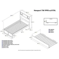 Newport Bed With Twin Urban Trundle Bed Flat Panel Footboard - AFI -Baxton Studio Shop GUEST 54f496f2 01d5 4ac9 a49b bf5c688245c3