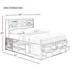 3pc King Madison Storage Bedroom Set Espresso Brown - Picket House Furnishings -Baxton Studio Shop GUEST 550afe2d 0573 48ed bc8d af8106a2877a