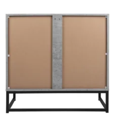 Adams 2-doors Cement Gray Cabinet With 1 Adjustable Inner Shelves - The Pop Home -Baxton Studio Shop GUEST 5517d42a 893c 4874 a151 628d77e07ea6