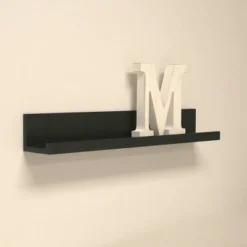 24" Modern Picture Ledge Floating Wall Shelf Black - Inplace -Baxton Studio Shop GUEST 5536c352 193f 4600 aa68 1da8f238bba2