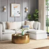 Haven French Seam Modular Sectional Sofa Cream (Ottoman Piece) - Threshold™