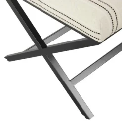 Modern Metal X Base Ottoman - HomePop 15 Modern Metal X Base Ottoman - HomePop -Baxton Studio Shop GUEST 56180d3b 7abb 4381 af07 f92d0dbf959a