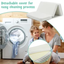 Tri-Fold Pack N Play Mattress Pad Foldable Crib Mattress Soft Memory Foam -Baxton Studio Shop GUEST 568d0999 8664 4e6a a0b4 521f9e9cce60