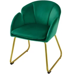 Yaheetech Velvet Armchair Accent Chair With Metal Legs For Living Room/Bedroom -Baxton Studio Shop GUEST 569e4ed9 806f 4b2f 82f1 d7a08d0df40d