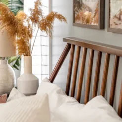 Boho Solid Wood Spindle Platform Bed - Saracina Home -Baxton Studio Shop GUEST 56d06391 618a 4987 81f4 c67d43671300