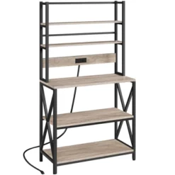 Yaheetech 5-Tier Kitchen Baker’s Racks With Power Outlets, Coffee Bar Station With Hutch -Baxton Studio Shop GUEST 56f21f54 b451 4bd7 bcab 83fd3c15fe5c