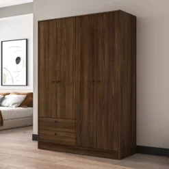 Denmark 4 Door 2 Drawer Wardrobe - Polifurniture -Baxton Studio Shop GUEST 570eb1b7 ce5f 4d97 98fa 5797865dc60a