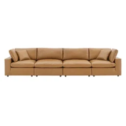 Commix Down Filled Overstuffed Vegan Leather 4 Seater Sofa - Modway -Baxton Studio Shop GUEST 58323ca8 e4ce 49bf adba 252f2ec4c4af