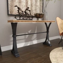 Industrial Wood Console Table Brown - Olivia & May -Baxton Studio Shop GUEST 58b5ac35 3649 4043 a0d3 b6c2e0bc07a8