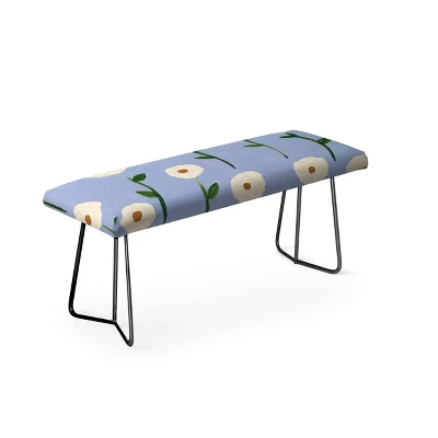 Reves Et Histoires Cute Little Flowers Bench Blue - Deny Designs 1 Reves Et Histoires Cute Little Flowers Bench Blue - Deny Designs