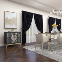 Art Deco Contemporary Mirrored Wood Cabinet Black - Olivia & May 35 Art Deco Contemporary Mirrored Wood Cabinet Black - Olivia & May -Baxton Studio Shop GUEST 59577ac3 af66 4cfa 9348 faf0829f73bd